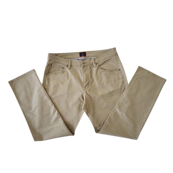 Untuckit Mens Tan Pants Straight Fit W34 L30 - Picture 2 of 10